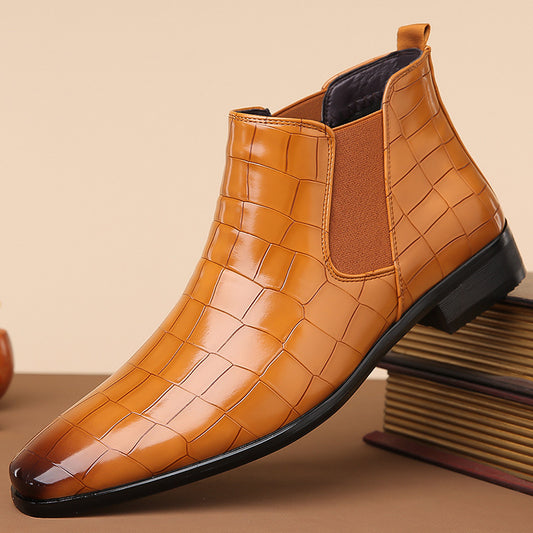 Gladwin - Formelle glänzende Lederstiefel für Herren