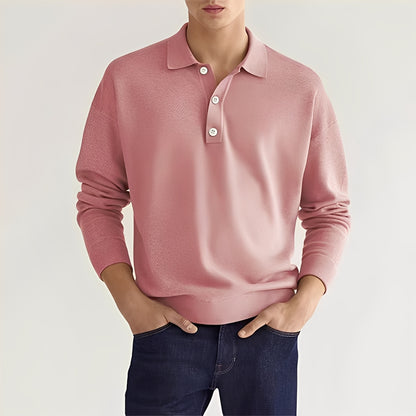 Zavier - Lässiges Langarm-Poloshirt für Herren