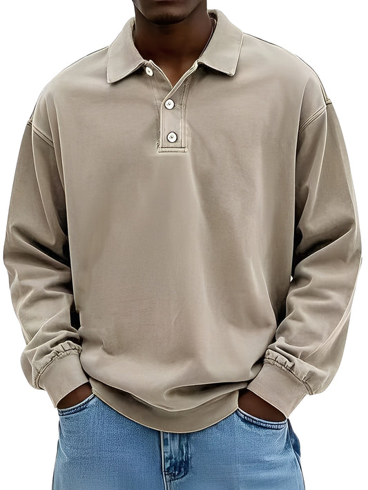 Clayton - Klassisches Langarm-Poloshirt für Herren