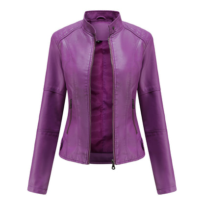 Martha - Stilvolle, schmal geschnittene Lederjacke für Damen