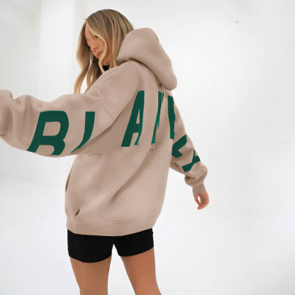 Yvette - Locker sitzender Hoodie mit stylischem Print für Damen
