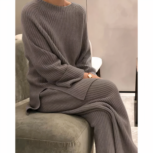 Samantha – Lässiges Strick-Set aus Pullover & Hose