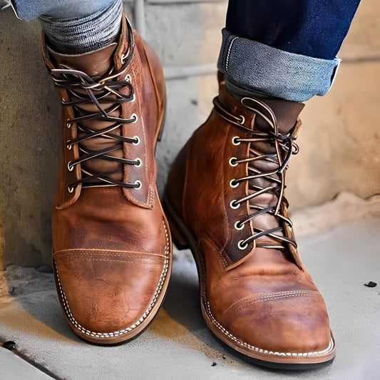 Garrick - Robuste Retro-Lederstiefel für Herren