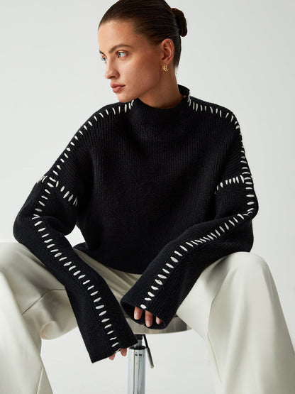 Theresa – Lockere, sitzende Rollkragenpullover