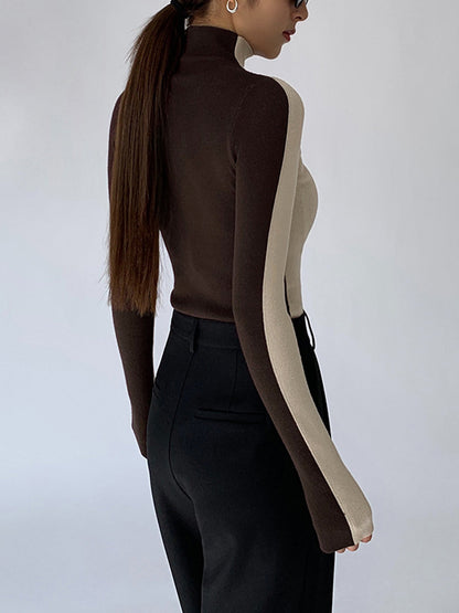 Tabea – Wendbares Stricktop in zwei Farben