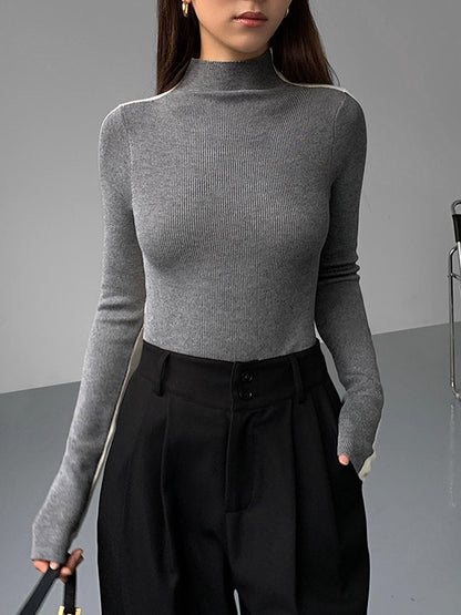 Tabea – Wendbares Stricktop in zwei Farben