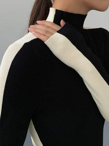 Tabea – Wendbares Stricktop in zwei Farben