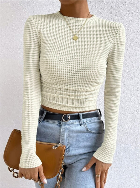 Tessa – Slim-Pullover im Waffelstich