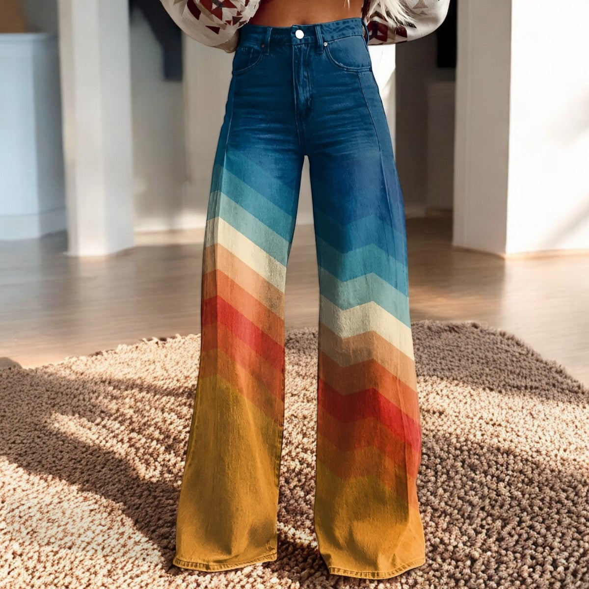 Hannah – Weit Geschnittene Hose mit Blumenprint