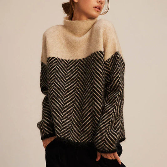 Yancy - Eleganter, dick gestrickter Pullover für Damen
