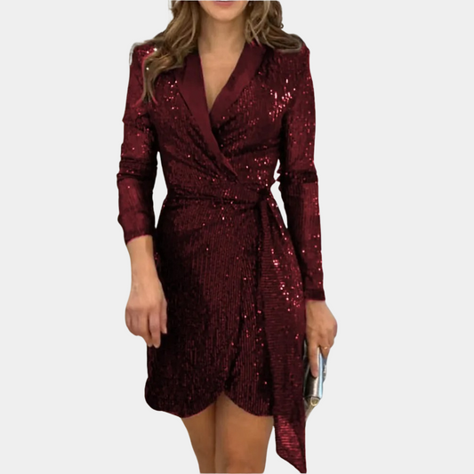 Nessa - Damen-Blazerkleid mit Gürtel in der Taille