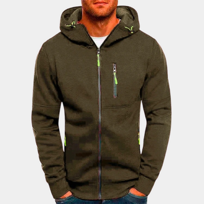 Bilbo - Vielseitiger Herrenpullover mit Zipper und Kapuze