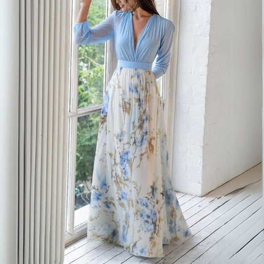 Anastasia - Elegantes Maxikleid mit Blumenmuster