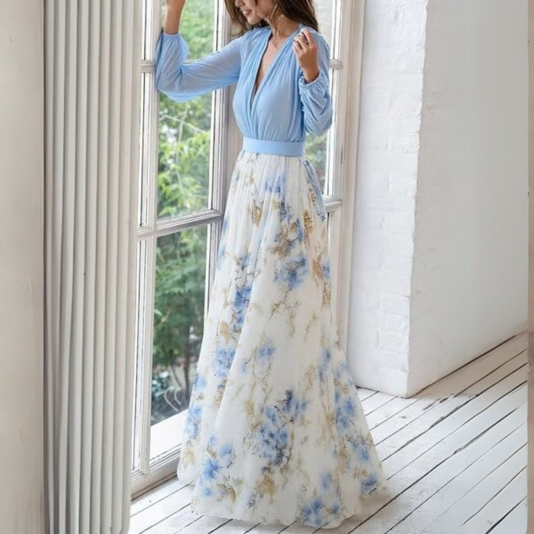 Anastasia - Elegantes Maxikleid mit Blumenmuster