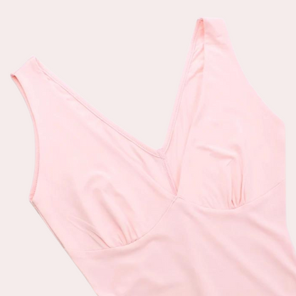 Elisheva - Schickes Maxikleid mit V-Ausschnitt, Asymmetrisch