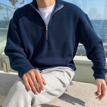 Carlo – Pullover mit halbem Reißverschluss