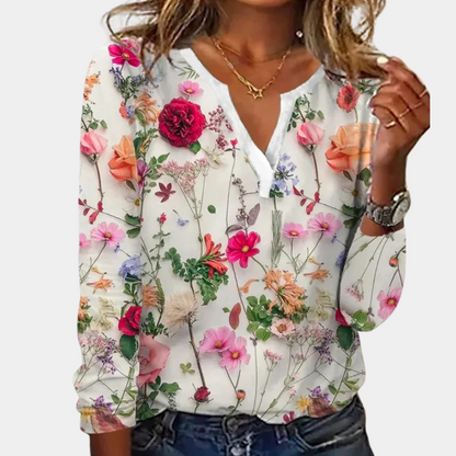 Morwen - Bequeme Blumenbluse für Damen