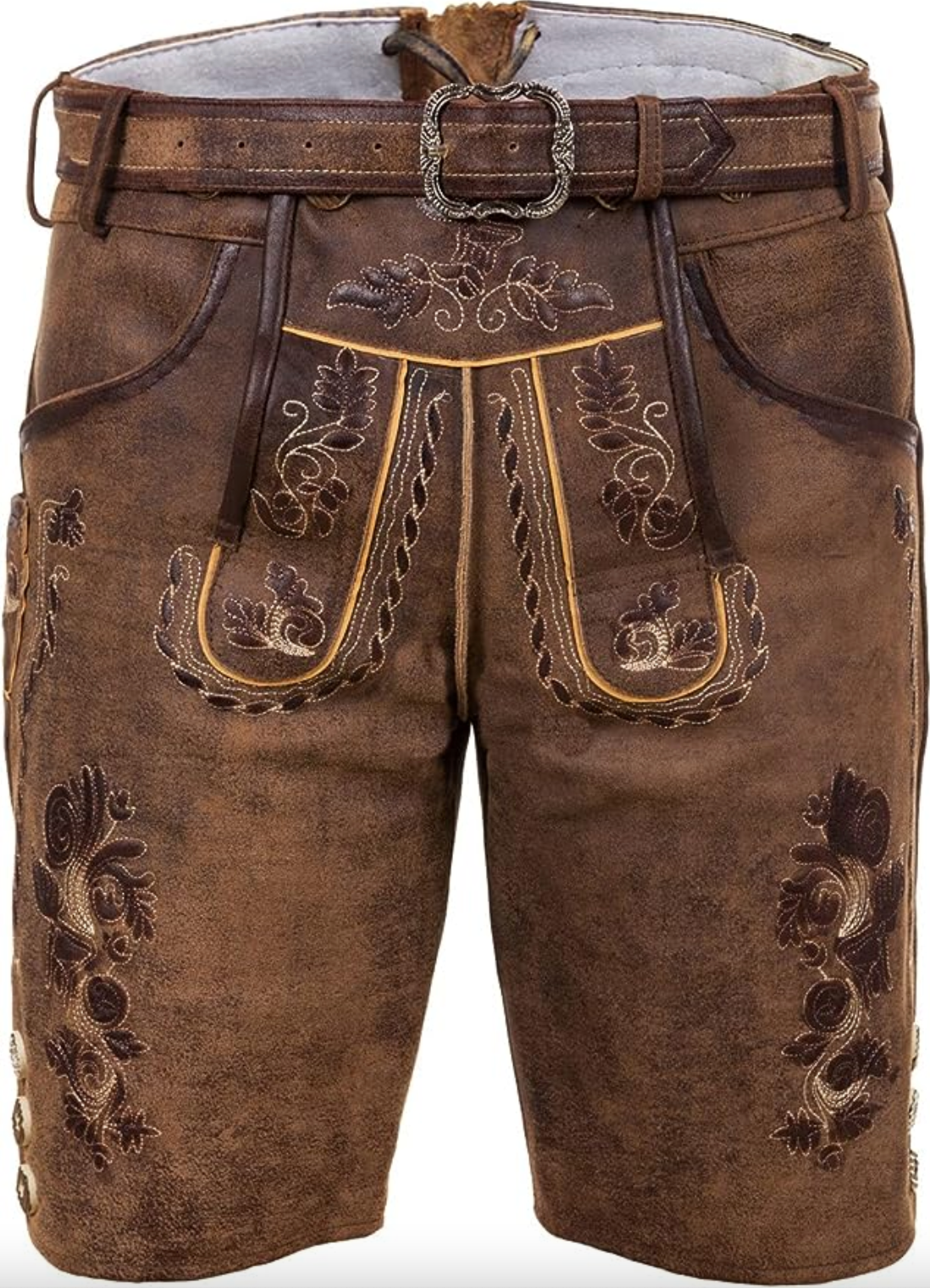 Clark – Lederhose im Heritage-Design mit engem Schnitt