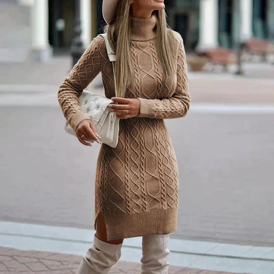 Zylia - Elegantes Winterstrickkleid