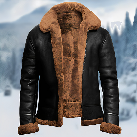 Jefferson - Robuste Lederjacke mit Reverskragen für Herren