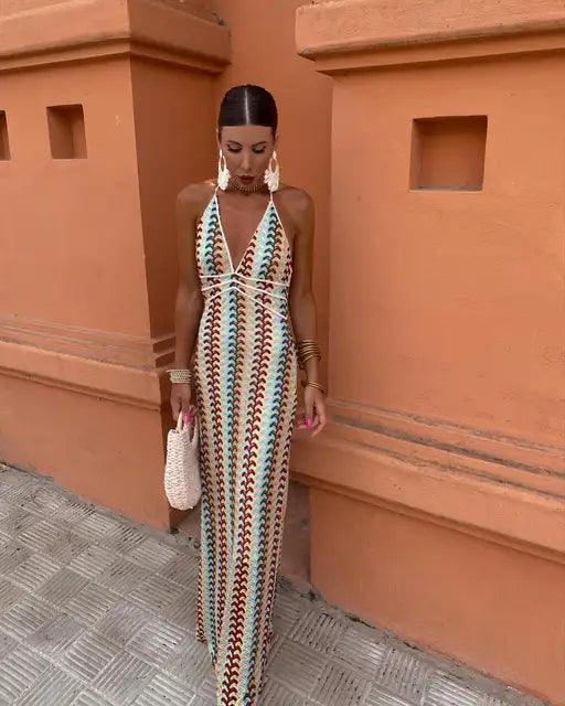 Luna – Ärmelloses Sommerkleid mit V-Ausschnitt