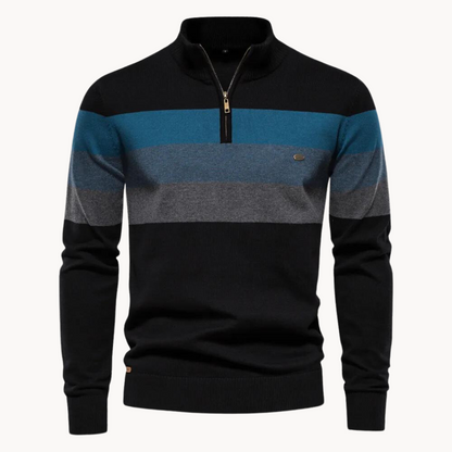 Rook - Männer-Pullover mit Viertel-Zipper