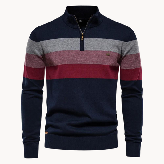 Rook - Männer-Pullover mit Viertel-Zipper
