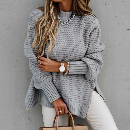 Thistle - Herbstpullover Strick mit Halbem Kragen