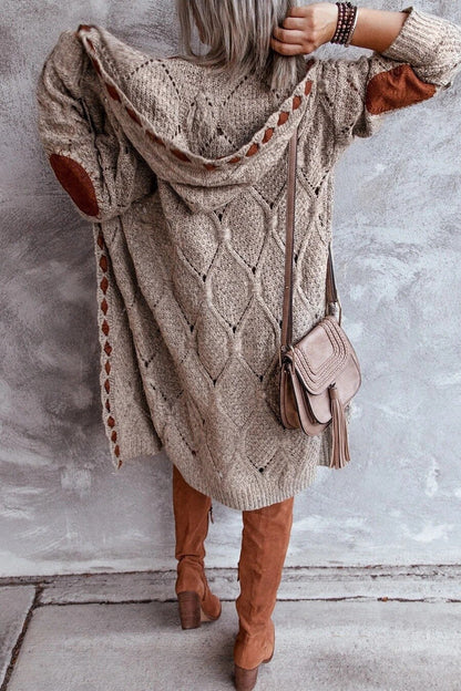 Alana - Schicker langer Kapuzen-Cardigan