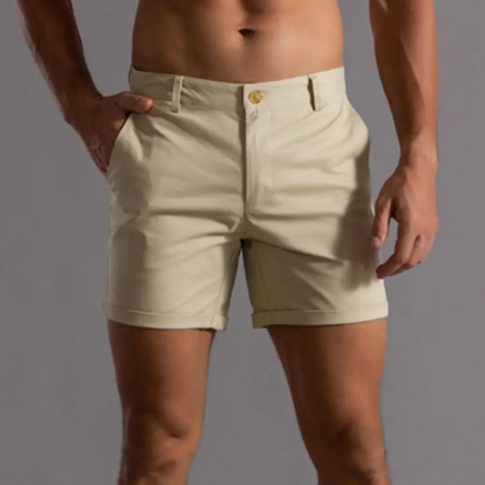 Andrie - Kurze Chino Hose für Herren Sommer Schick