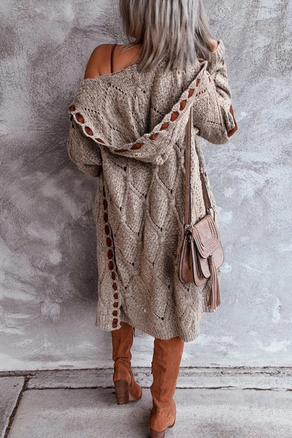 Alana - Schicker langer Kapuzen-Cardigan