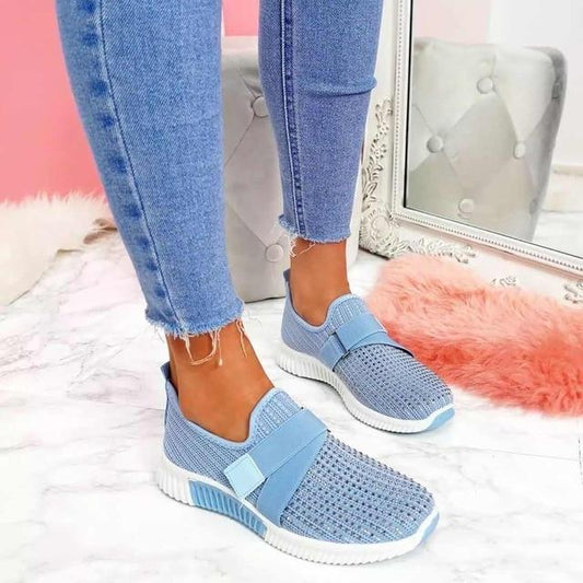 Ines – Slip-On Sneakers mit Klettverschluss
