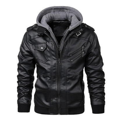 Legolas - Coole Lederjacke mit Kapuze für Männer