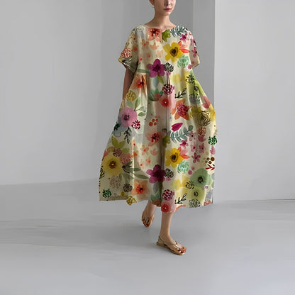 Chenoa - Damenkleid mit Blumen, Gemütlich & Sommerlich