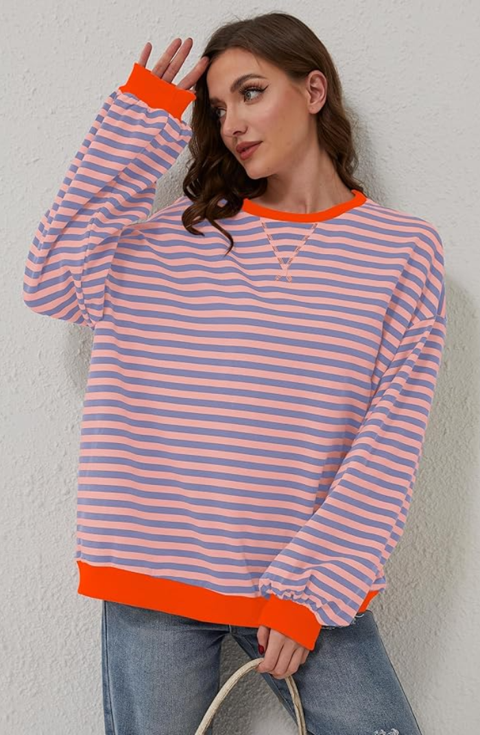 Monika – Gestreifter Damen Pullover