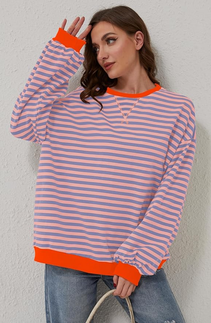 Monika – Gestreifter Damen Pullover