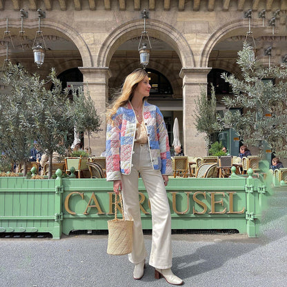 Elena – Steppjacke mit Blumenmuster