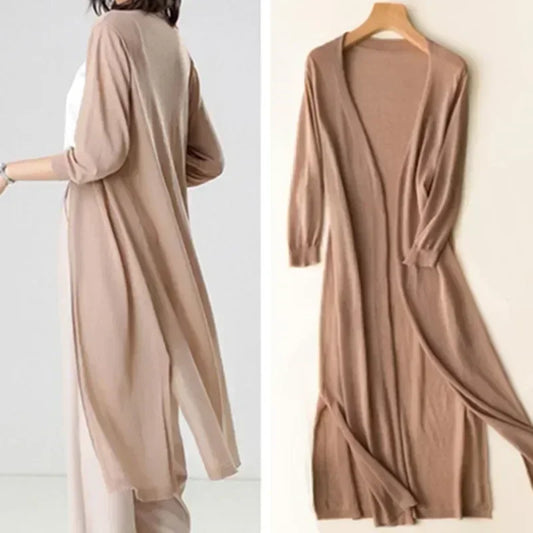 Freya – Leichte Strickjacke mit 3/4-Ärmeln
