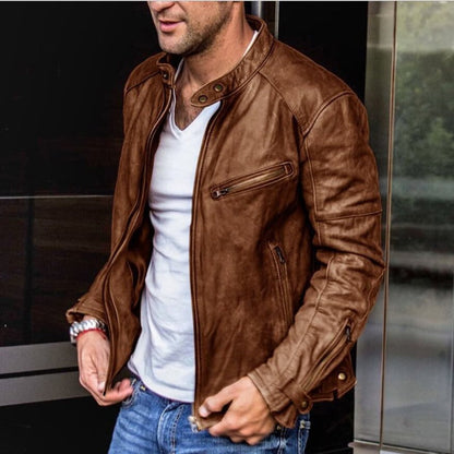 Steve - Stylische und wetterfeste Herren-Lederjacke