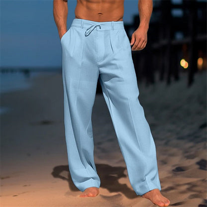 Justine - Männer Leinenhose mit Kordelzug