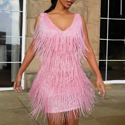 Ruby – 20er Flapper Kleid mit Fransen