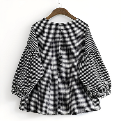 Tahlia - Lässiges Karohemd mit asymmetrischem Design für Damen