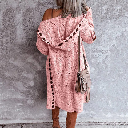 Alana - Schicker langer Kapuzen-Cardigan