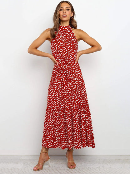 Naomi – Polka Dot Midi Kleid mit Taillenband