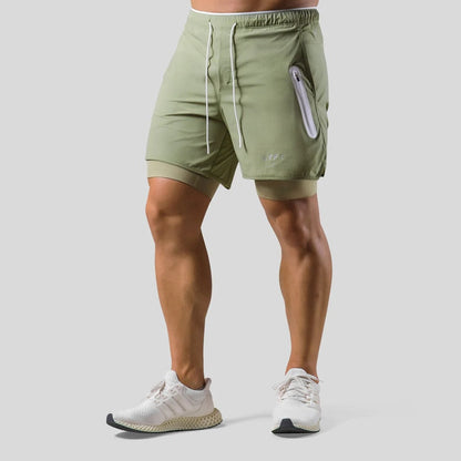 Keir - Herren-Trainingshose mit eingebauten Kompressionsshorts