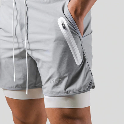 Keir - Herren-Trainingshose mit eingebauten Kompressionsshorts