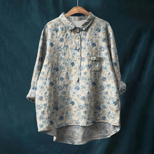Liesa - Elegante Damenbluse mit Blumenmuster