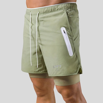 Keir - Herren-Trainingshose mit eingebauten Kompressionsshorts