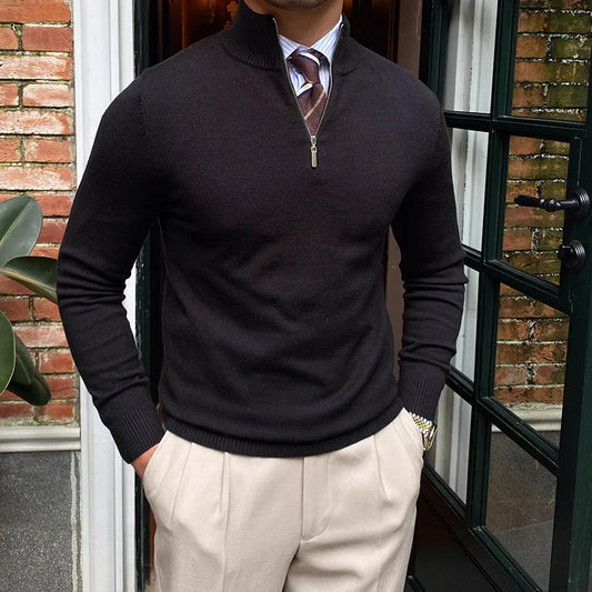 Orion - Herrenpullover mit elegantem Halbreißverschluss