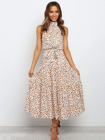 Naomi – Polka Dot Midi Kleid mit Taillenband